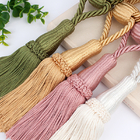 Kitchen Curtain Track Accessories Hanging Ball Polyester Tassel Curtain Binding Cord
