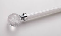 aluminum material silent to slide curtain rod for heavy curtains with crystal finals