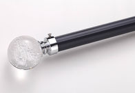 aluminum material silent to slide curtain rod with crystal end cap