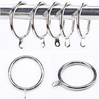 Silver 45mm Diameter 5mm Thickness Curtain Rod Rings With Gasket