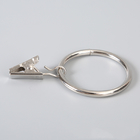 Polished Nickel Round Curtain Ring Stainless Steel Curtain Clip