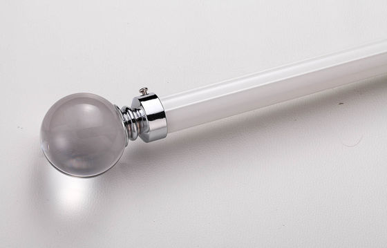 Good price aluminum material silent to slide curtain rod for heavy curtains with crystal finals online