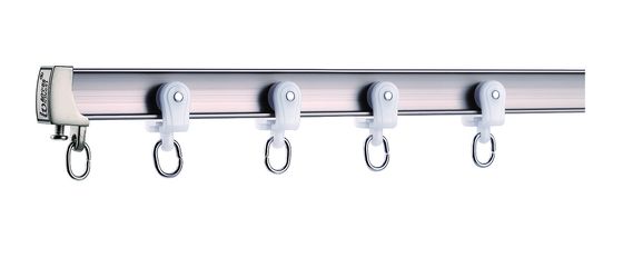 Good price 4.5m Long 1.8mm Thick Curved Curtain Rail Track Ripple Fold Curtain Track online