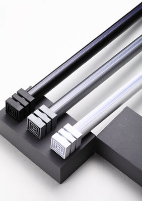 Good price Thickened mute aluminum alloy bracket side perforated curtain track single pole double pole online